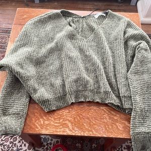 Like New Soft Green crop sweater.Large from Double Zero.